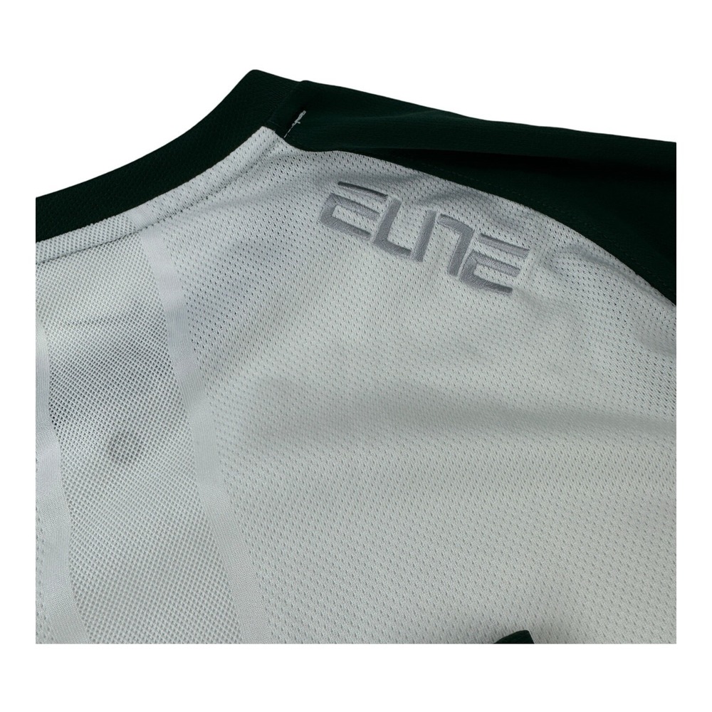 Nike Medium Michigan State Spartans Elite Green & White Long Sleeve DriFit Shirt - Picture 5 of 7
